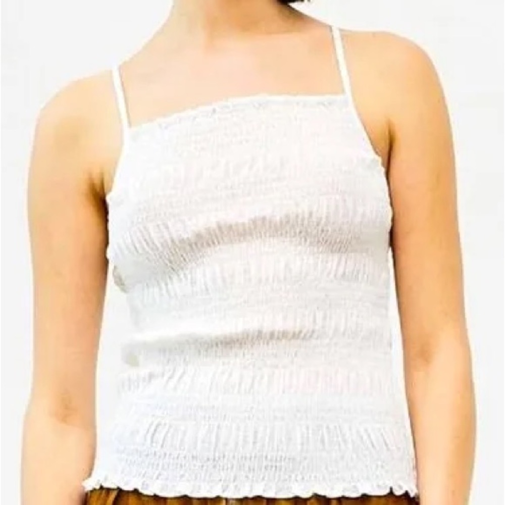 White Smocked Women's Top